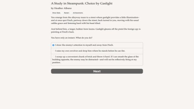 A Study in Steampunk: Choice by Gaslight PC Screenshot